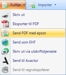 Faktura: Send med epost